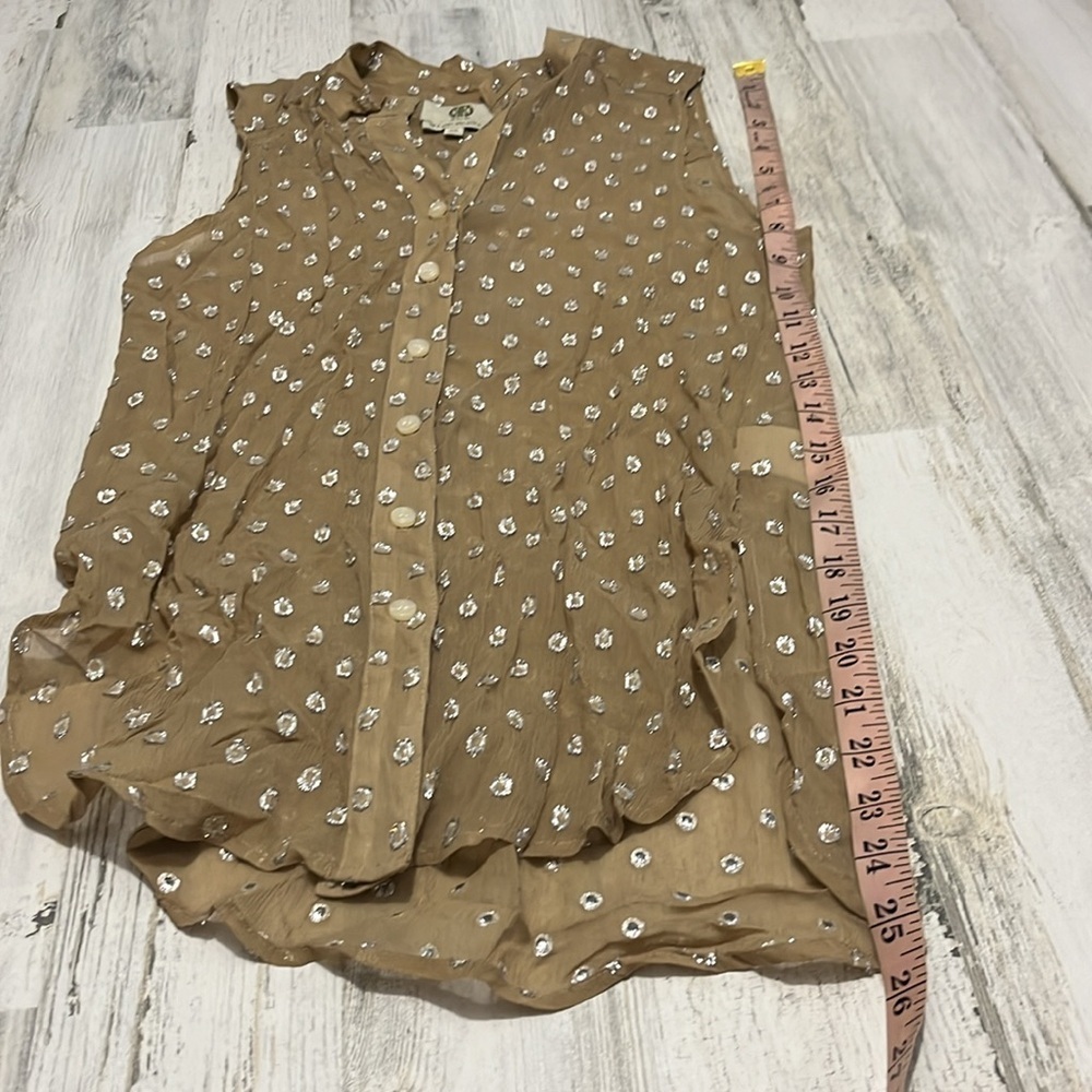 Koch Silk Metallic Blend Sleeveless Blouse Size XS - Picture 7 of 7